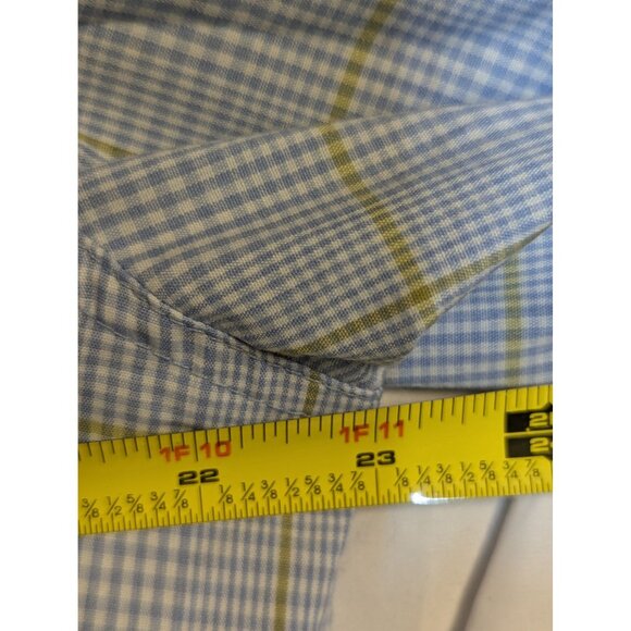 Vintage Line Up Golf Jacket XL Blue Plaid Zip-Up Golf Club Zipper Pull - Picture 5 of 7